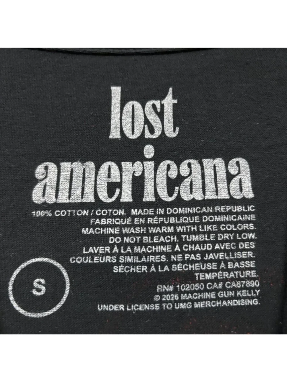 Machine Gun Kelly Lost Americana Album Cliche Red Star Tee S
